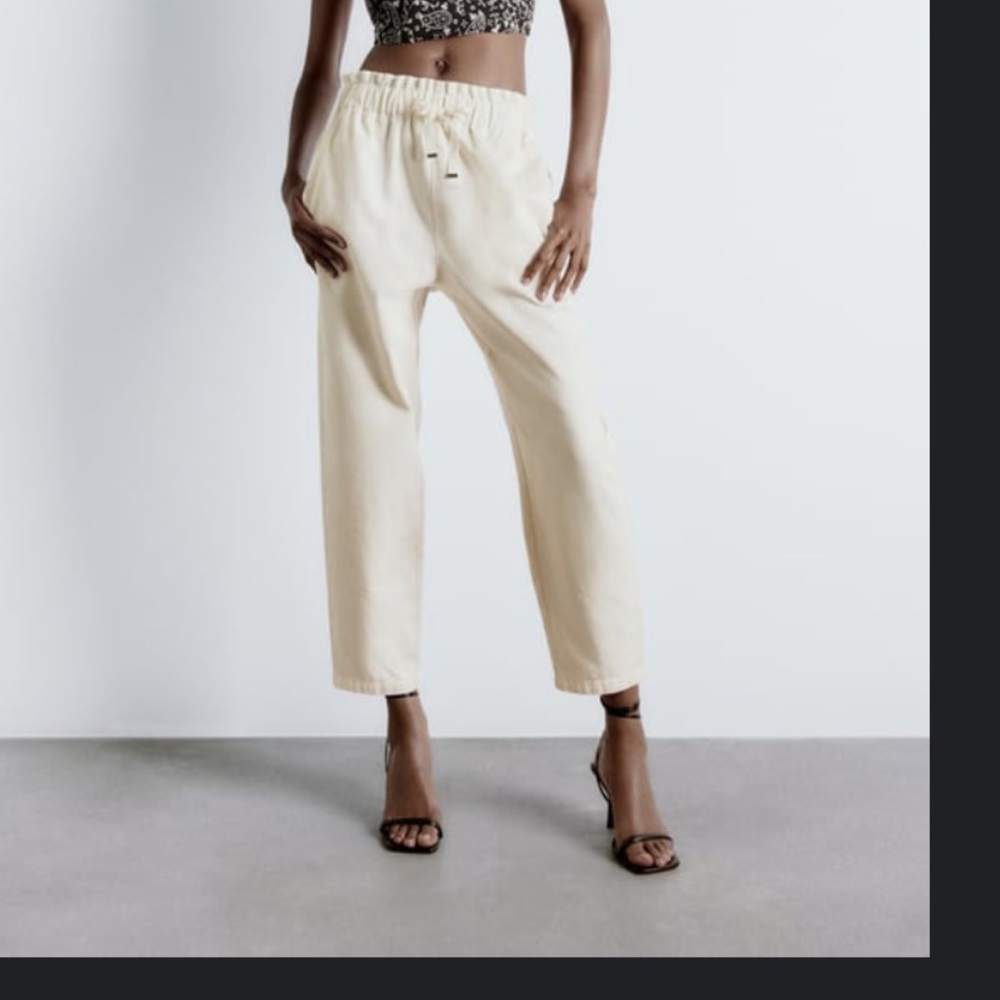 Zara paper bag pants